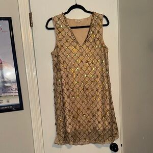 Glamorous Gold Sequin Mini Dress